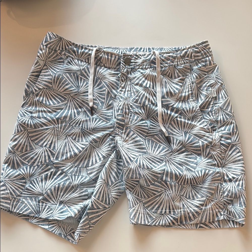 Onia Men's Swim Trunks - navy and White Pattern Mens size 30